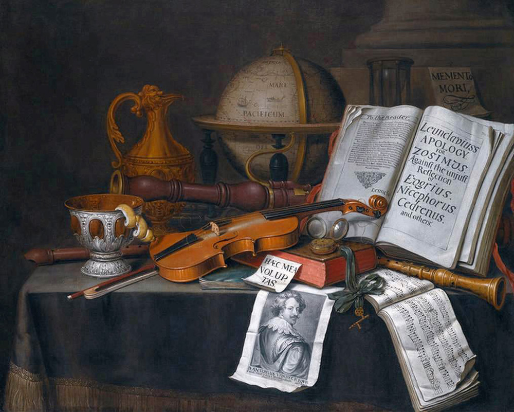 vanitas still life with instruments